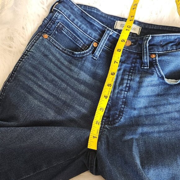Madewell Curvy Stovepipe Jeans Womens 26T Blue‎ Straight Mid Rise Stretch 26x29" - Picture 8 of 12